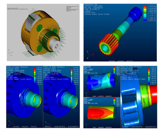 Design, analysis and development Gearboxes components 